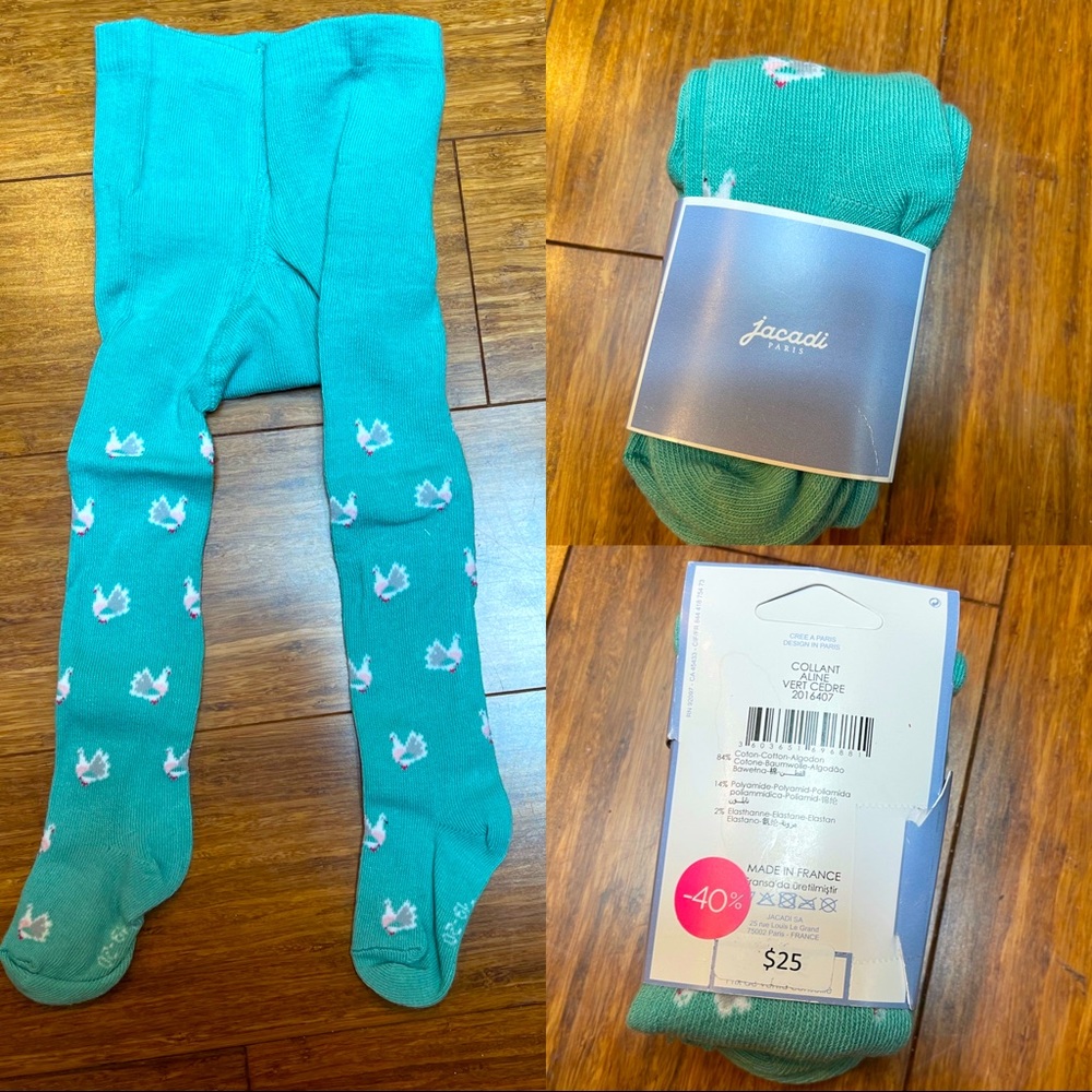 Jacadi Paris Tights blue birds size 19-20